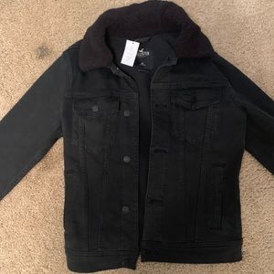 hollister black jean jacket
